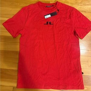 J.Lindeberg Men’s Darcy Printed T shirt Small Barbados Cherry New with tags
